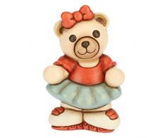 THUN - Soprammobile Teddy Bimba sui Pattini - Bomboniera - Cameretta Bambini - Linea I Classici - Formato Piccolo - Ceramica - 7,3 h cm