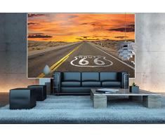Route 66 FOTOMURALE- American highway tappezzeria da parete - poster XXL decorazione da parete GREAT ART® 140 cm x 100 cm