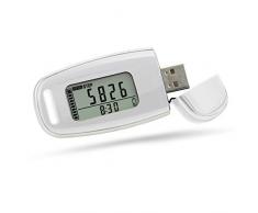 liuchenmaoyi Pedometro USB 3D Sensing Pedometro è piccolo e compatto, facile da trasportare Podometri per passi e miglia