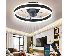 Wildcat Ventilatore da Soffitto con Luce, Moderno Indoor 50CM LED Dimmable Ventilatori da Soffitto con Telecomando, Smart 3 Light Color Change e 6 Velocità Della Ventola