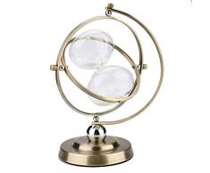 Clessidra in Metallo con Sabbia, Timer da 1 Ora, in Vetro, Stile Vintage, per Soggiorno, Cucina, Cucina o insegnamento
