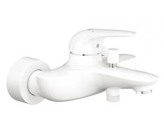 Grohe 23726LS3 Eurostyle New Miscelatore Monocomando per Vasca-Doccia, Leva Chiusa, Bianco Luna