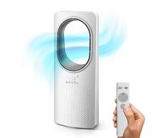 Wintem Ventilatore Freezy a Torre senza Pale con Telecomando e Timer Raffrescatore a Vortice con Oscillazione 3 Modalità e 3 Velocità Timer 15 ore 50W