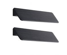 Qrity 2 Maniglie per Armadietti, Cassetti, Maniglia per Cassetti per Mobili, Lega di Alluminio, Distanza Tra i Fori 64mm, Viti Incluse, Nero