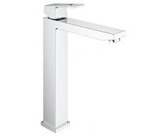 GROHE Eurocube Miscelatore Monocomando per Lavabo, Taglia XL, senza Astina a Saltarello, Tecnologia EcoJoy, Cromo 23406000