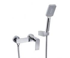 PHASAT Rubinetto Doccia Miscelatore Monocomando per Doccia Rubinetto Doccia da Muro Ottone Cromo PTBC07E