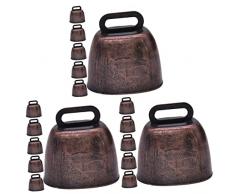 Vaguelly 18 Pezzi Campanaccio In Metallo Decorazione Natività Forniture Di Capra Arredamento Vintage Strumento Campanaccio Rame Per Capre Campana Di Rame Vintage Campane Di Fattoria