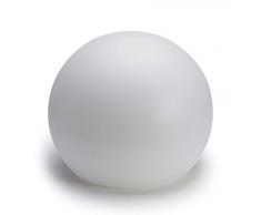 Miplast 725 Luna Vaso Luminoso per Interno, Polietilene, Bianco