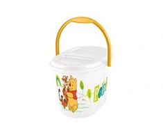 OKT Kids 11800100084, Cestino per pannolini, motivo: Winnie The Pooh, Bianco (weiß), 37 x 26,5 x 25 cm