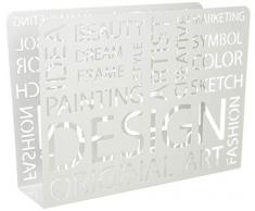 HAKU Möbel Portariviste, metallo, bianco, L 35 x P 10 x A 26 cm