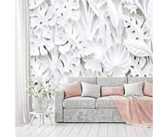 murimage Carta Parati Fiori 3D 366 x 254cm Include Colla Bouquet Giardino Stucco Vegetale lusso cucina camera fotomurali Wallpaper