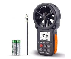 BTMETER BT-100WM Barometro Anemometro Digitale Palmare, per Temperatura Vento Freddo con Umidità, Altitudine, Misuratore Pressione Barometrica per Drone Arrampicata HVAC CFM