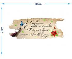 Adesivi Murali Frase Citazione La Vita Non è Aspettare Che Passi la Tempesta Multicolore Nuovo Design Wall Stickers Adesivo Murale Decorazione della Casa Decorazione da Parete