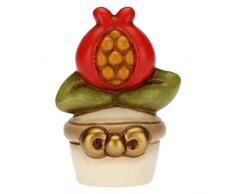 THUN - Vasetto Soprammobile Porta Fortuna con Melograno - Ceramica - Bomboniere - 4,5x3,5x6 cm h