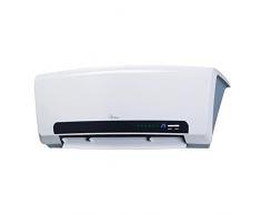 ARDES | AR4W08P PARETO X Termoventilatore Ceramico da Parete 2000W Waterproof, Termoventilatore da Bagno Programmabile Timer 12 Ore, Pannello Ceramica Silver Silk Smart con Magic Display Digitale LED