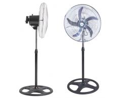 DE ROSA SHOP Ventilatore A Piantana Silenzioso, Ventilatore Potente Elettrico In Acciaio Con 5 Pale In Alluminio, Potenza 65 Watt Altezza 120 Cm