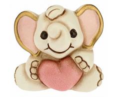 THUN - Soprammobile Elefantino con Stella Rosa - Regalo di Nascita - Living, Arredare la casa, Soprammobili - Ceramica - 4x3,4x3,8 cm h
