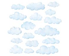 DECOWALL DS-8030 Nuvole Adesivi da Parete Decorazioni Parete Stickers Murali Soggiorno Asilo Nido Camera da Letto per Bambini (Piccolo)