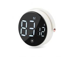 Dsaren Timer da Cucina Digitale Cronometro LED Timer Magnetico Timer con Conto Alla Rovescia Contaminuti per Cucina Cucinare Palestra Studio (Bianco)