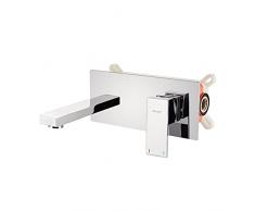 Ibergrif Atenas, Miscelatore Lavabo Incasso, Rubinetto Monocomando per Bagno, Cromo