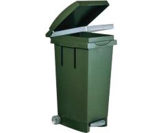 BIDONE X RIFIUTI C/RUOTE 80LT GIALLO