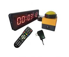 Heqianqian Timer 1.8 Pollici a 6 cifre LED Interval Timer Cronometro con Wireless Remote e Pulsante Interruttore Countdown Clock per La Cucina della Camera da Letto Dellufficio D