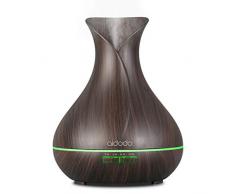 Aidodo Diffusore di Aromi 400ml Umidificatore Diffusore di Olio Essenziale Ultrasuoni Vaporizzatore 7 Colori LED, Purificatore aria, Diffusore essenze, Controllo per Vaporizzazione e Illuminazione