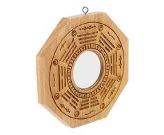 VORCOOL Specchio cinese Feng Shui Bagua Inviting Money Mirror Ricchezza Ottagono Cinese Specchio Benedizione Bagua Specchio Evil Esorcismo Ornamento per Casa Ufficio Affari