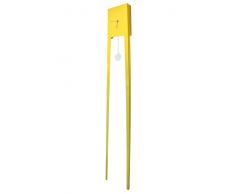 COVO Orologio design a pendolo TIUKU, 31cm x 7cm x 190cm, Giallo