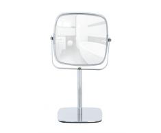 Wenko 3656500100 Specchio da appoggio Kare - ingranditore 5X, 500%, Acciaio, 17 x 29.5 x 13 cm, Cromo