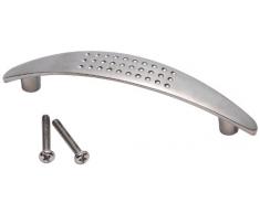 Bulk Hardware BH01031 Maniglia per Cassetti, Curvatura a D, Finitura con Puntinatura, 96 mm, Bianco, Set di 20