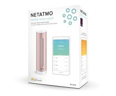 Netatmo Misuratore qualità dellaria, sensori di temperatura, umidità, rumore e CO2, NHC-IT, Rosa/Oro