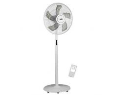 ANSIO Ventilatore a piantana da 16 pollici con telecomando - Ventilatore verticale con 8 livelli di velocità - Bianco - Garanzia di 2 anni (batterie non incluse)