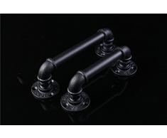 Ccjh nero retro in ghisa maniglia per porta scorrevole in legno maniglie mobili Hardware, nero