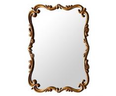 JYING Specchio da Parete con Cornice in Legno Vintage Oro,Specchiera Decorativo in Stile Barocco per Corridoio Ingresso della Camera da Letto e del Soggiorno,Specchio di Toeletta del Bagno Decorato