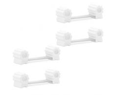 Navaris Set 4x Fermo Fermaporta Gommato - Blocca Porta/Finestra per Pavimento Davanzale - Ferma Porte in Gomma - Salvamuro Antisbattimento Maniglia