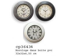 Idea casa: Orologio da muro parete tondo in pvc stile antico vintage cm 32*32 in 3 decori ass.