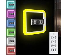 Orologio LED Sveglia Orologio LED Con Sveglia Multipla E Controllo Vocale – Display Temperatura, Luce Verde Orologio Digitale
