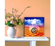 Orologio da tavolo 30 cm x30 cm con alu-supporto - surreale Design rumore Lotto meccanismo al quarzo - Orologio da parete-PENDOLA TU5044 DIXTIME