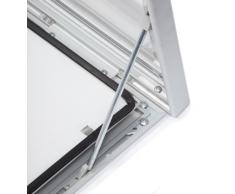 Bacheca da esterni, formato A1 (8 x A4), con guarnizione impermeabile, con chiave per chiusura