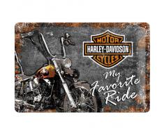 Harley-Davidson My favorite Ride - Targa in metallo, 20 x 30 cm
