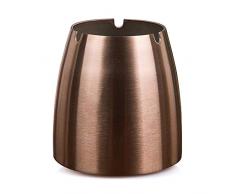 Grande posacenere antivento per sigarette Posacenere da esterno per patio Bellissimo posacenere da tavolo in acciaio inox per fumo Home Office,Marrone