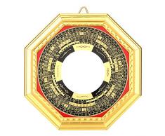 Pssopp Specchio Bagua, specchio tradizionale cinese Feng Shui specchio convesso specchio concavo esorcismo amuleto specchio magico protezione Lucky Craft Art Taoismo decorazione (13,5 cm convesso)