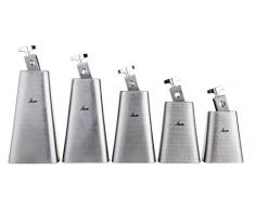 XDrum HCB-4 - Campanaccio in metallo battuto e spazzolato, colore: Argento