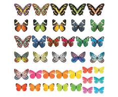 DECOWALL DS-8025 Vividi Farfalle (Piccolo) Adesivi da Parete Decorazioni Stickers Murali Soggiorno Asilo Nido Camera Letto per Bambini decalcomanie