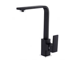 Littlegrasseu - Rubinetto da cucina quadrato con becco alto, in ottone