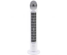 ARDES | AR5T801 Ventilatore Verticale Regolabile con 3 Intensità di Velocità e Oscillazione della Torre e Timer Integrato Ventilatore da Pavimento o Piano Bianco