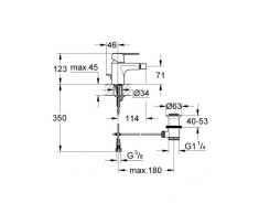 Grohe 32885000 Miscelatore Monocomando Bidet, 0 W, Cromo