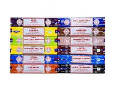 Confezione di incensi Satya - Assortitmento di 12 fragranze (Pack 3)