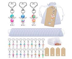 Colorato Angioletti Bomboniere Battesimo Comunione Cresima Nascita Bambina Bimbo Maschio, Bomboniere Segnaposto Matrimonio Originali, Ospiti Regalo Souvenir di Festa per Compleanno Natale, 20 Pezzi